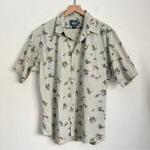 Woolrich Fishing Short Sleeve Button Up Size L